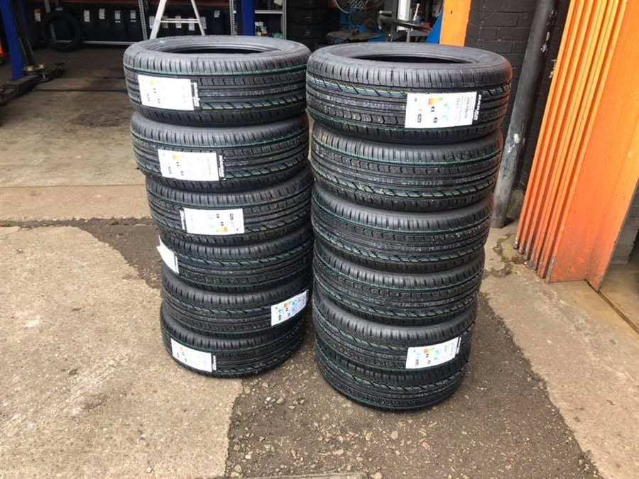 New tyres ready to be fitted at VTS